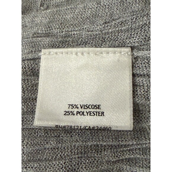 Eileen Fisher Lightweight Pleated Open Front Cardigan Women’s Size XL Gray - Picture 6 of 11